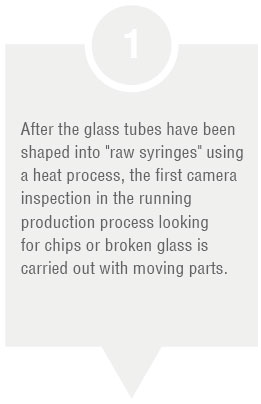 Production step: Forming glass tubes (Image © NeuroCheck)